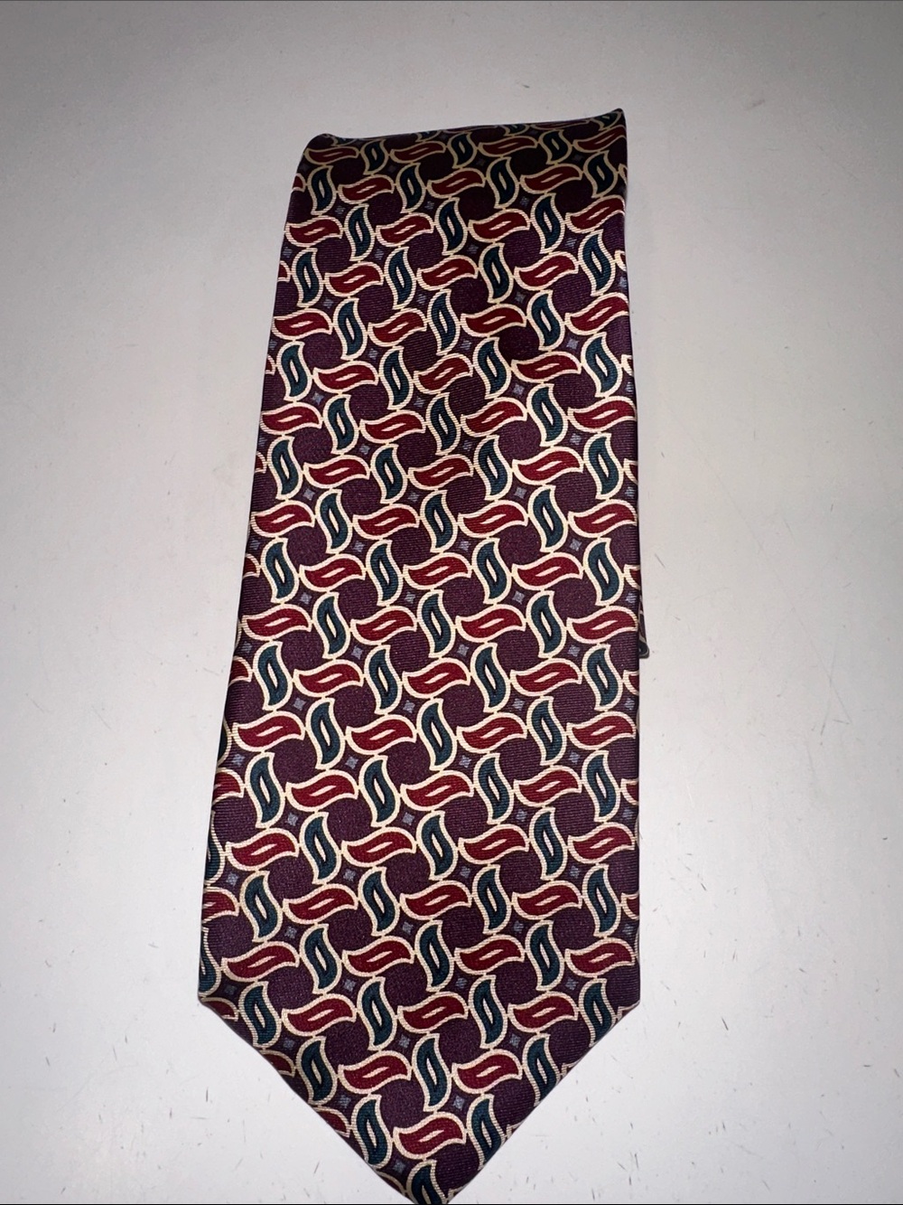 Brooks Brothers Classic Burgundy Purple Patterned Men's Tie